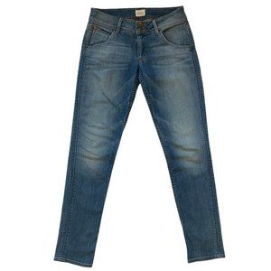 Hudson Womens Size 27 Dark Wash Mid Rise Collin Flap Skinny Jeans